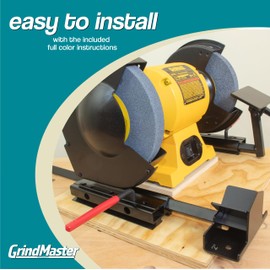 GrindMaster Lathe Tool Sharpening Jig with Quad Setup, Multi-Grind Jig and Two Setup Blocks (for 6" Grinders)