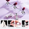 SIRLOMU Satz von 2 Acryl-Nagelkunst Praxis Racks, Magnetischer Nagelspitzenhalter, Nagel