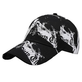 One Limitation Black and White Simple Men's and Women's Cap with Lettering, 2 Color Design, Hat CP009, black