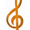 Blümelhuber Small Treble Clef Garden Stake - Rust Decorative Figure