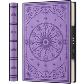 HwxBen A5 Diary with Combination Lock and 180° Sleep Flat Made of Soft PU Leather with Embossed Zodiac Design - Ideal for Adults, Women, Men and Teens for Extra Privacy - Lavender