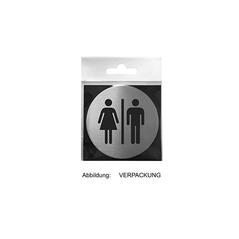 OFFORM Stainless Steel Door Sign "Shower / Bathroom" Ø 75