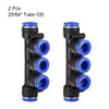 sourcing map Plastic Inline Manifold Union Push to Connect Tube