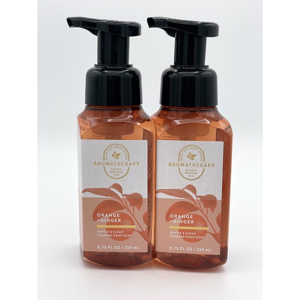 Bath and Body Works Gentle & Clean Foaming Hand Soap, 8.75 fl. oz. (Aromatherapy Orange Ginger, 2-Pack)