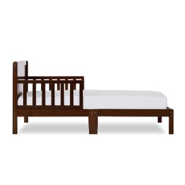 Dream On Me Brookside Toddler Bed in Espresso, Greenguard Gold Certified, JPMA Certified, Low to Floor Design, Non-Toxic Finish, Safety Rails, Made of Pinewood