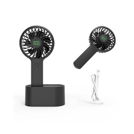 Minthouz Handheld Fan, Mini Portable FAN with 90° Auto Head Shaking & Rotating 3-Speed Small Personal Fan, 2000mAh USB Rechargeable for Office/Home/Travel (Stylish for Women Men Kids)