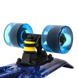 ChromeWheels Skateboards 22 inch Complete Skateboard Deck Mini Cruiser for Kids Boys Girls Youths Beginners, Starry Sky