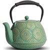 MILVBUSISS Cast Iron Teapot, 40oz Tea Kettle with Infuser for
