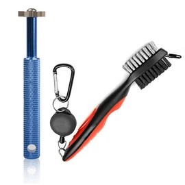 Gzingen Golf Groove Sharpener Tool, Golf Club Groove Sharpener and Retractable Golf Club Brush for Golfers, Practical Sharp and Clean Kits for All Golf Irons