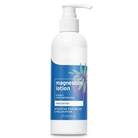 Magnesium Lotion, Unscented Body Lotion, Relief and Relaxation w/Magnesium Chloride from Zechstein Seabed, Dermatologist Tested, Hypoallergenic, 60-Day Guarantee, Not Tested on Animals, 8oz - Scent_sales: Unscented, Size: 8 Fl Oz (Pack of 1)