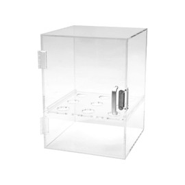 ZAWAYINE 9 Holes Ice Cream Cone Cabinet Egg Roll Display Acrylic Transparent Waffle Cone Holder Display Case with Door and Handles(11.81"×8.66"×8.66")