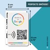 MESSAGENES PVC card rating on Google QR code and NFC