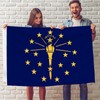 Indiana Flag 3x5 FT Heavy Duty Outdoor, Fully Embroidered Torch
