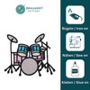 Embroidered Drums Sew-On Patch for Ironing or Sew On Rock