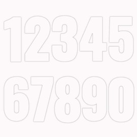 Pack of 4 / 40 PCS Plain White Wheelie Bin Stickers Ranging from 0-9 Numbers for Wheelie Bins - Ideal for Garbage bins, Recycling bin V1170 Packwith®
