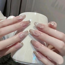 [ALLEVG] Nail Tips, 24 Pieces, Nail Tips, Short, Autumn, Winter, Popular, Japanese Style, Cute, Simple, Stylish, Coming of Age Ceremonies, School Entrance Ceremonies, Graduation Ceremonies, Weddings,