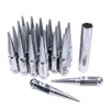 CARMOCAR 24 PCS Spike Lug Nuts 14x1.5 for Chevy Silverado