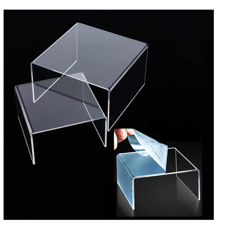 Acrylic Pedestal, 2 Sets Clear Acrylic Display Risers, Jewellery Display