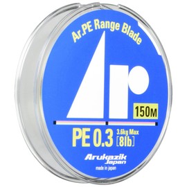 Arukazik Japan 28705 PE Line Ar.PE Range Braid, 312.1 ft (150 m), No. 0.3, 7.9 lbs (3.6 kg), 3 Color Marking, Parallel Imported