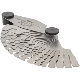 SPI 30-187-9 Stainless Steel Acme Screw Pitch Gage: 16-Leaf, 1 to 12 TPI, 29° Thread Angle
