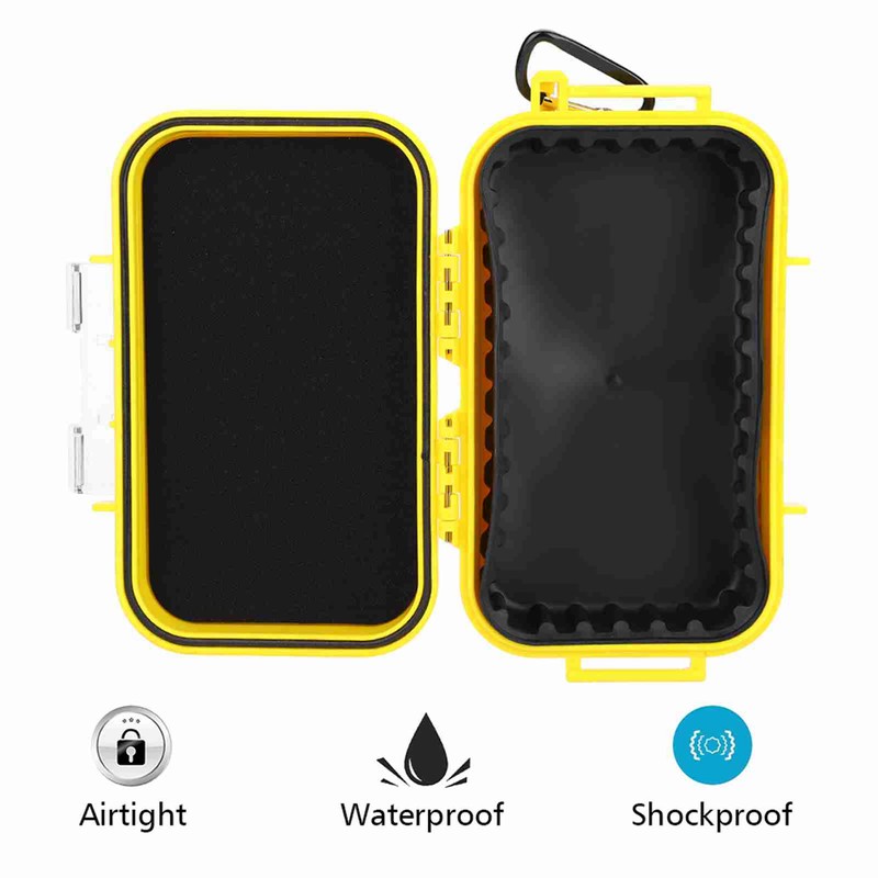 Outdoor Survival Shockproof Waterproof Storage Case Airtight Carry Box Container(Yellow)