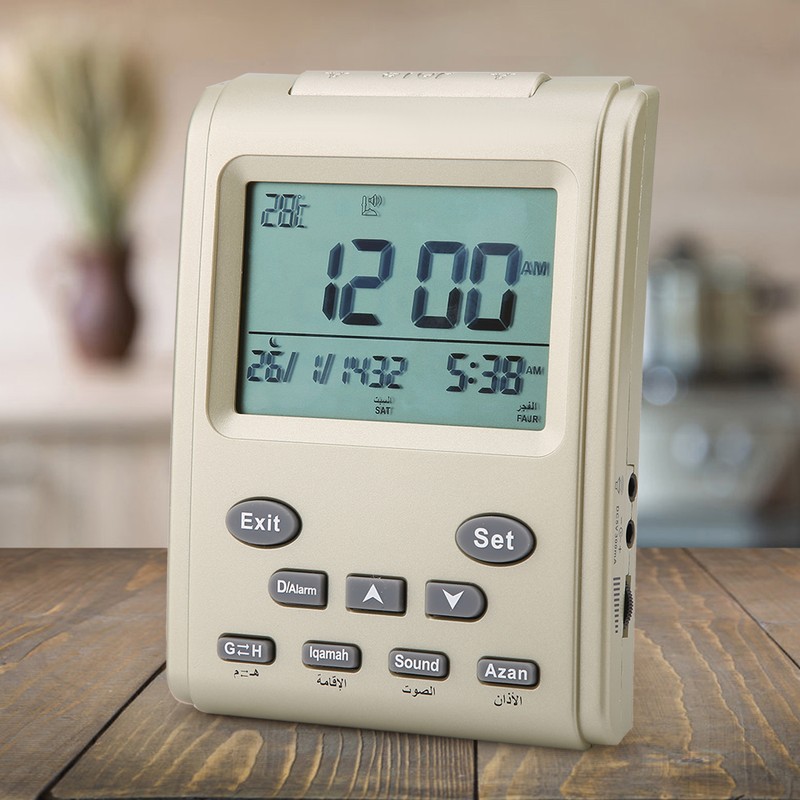New Digital Islamic Clock Alarm Prayer Alarm LCD Azan Clock