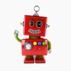 CafePress Red Toy Robot Waving Hello Magnets 2.25" Round Button