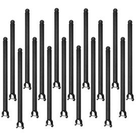 18 Pack Chain Link Fence Extension, 25.2'' Fence Extension Height, Galvanized Post Extender for Dogs and Privacy (1-3/8'', Black)