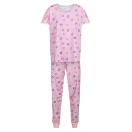 Label Cutters Ladies Pyjamas Nightwear Cotton PJ Sets Womens UK Sizes 8-24 Sleep WEAR (Donuts AOP Pink 8-10)