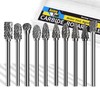 Carbide Burrs Set 1/8’’ Shank Diameter Double Cut Solid Tungsten