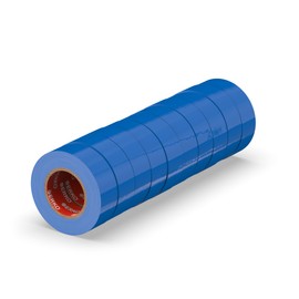 ERKO Isolierband Blau 10er Pack 15mm x 10m PVC, Elektrische Leitungen Reparatur, Hochflexibel mit starker Klebekraft, Chemiebeständig, Wasserfest
