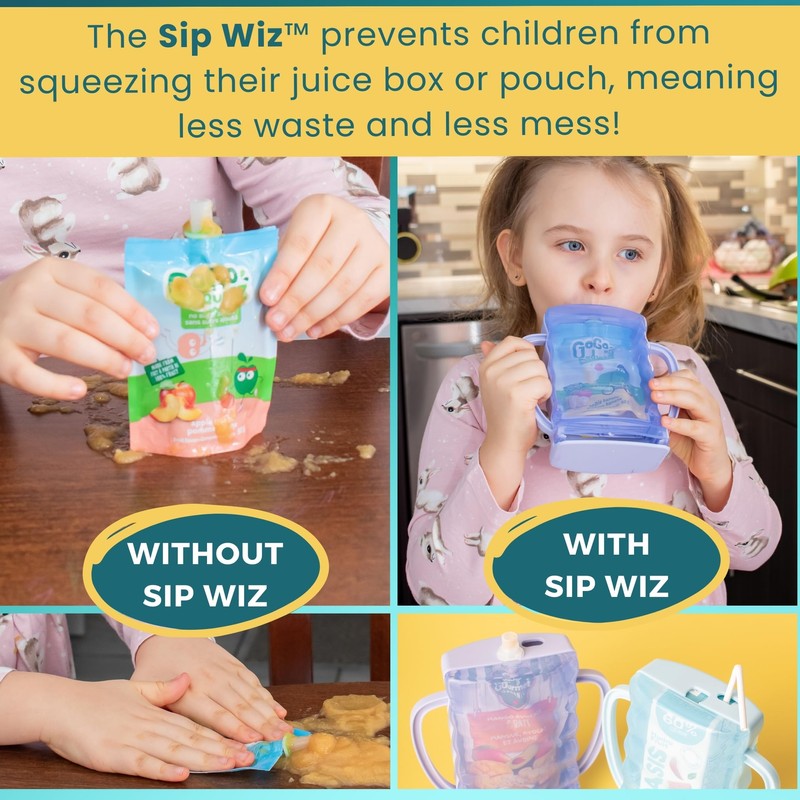 Dinneractive Sip Wiz - Baby Pouch Holder No Squeeze Pouch