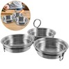 OKUMEYR Egg Mold and Poacher Set with Handle 2-Piece Stainless