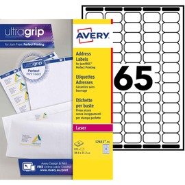 Avery l7651-15 975 Mini Labels Laser Printer Labels 38.1 x 21.2 MM White