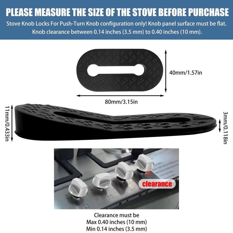 Silicone Stove Knob Safety Locks - Child Proof Oven Knob