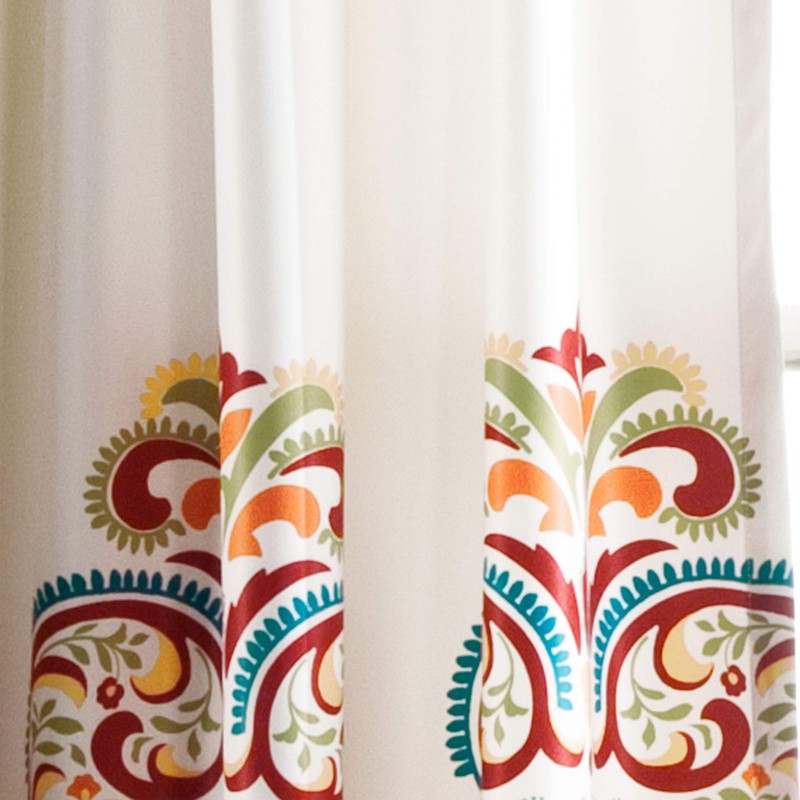 Lush Decor Clara Curtains Paisley Damask Print Bohemian Style Light