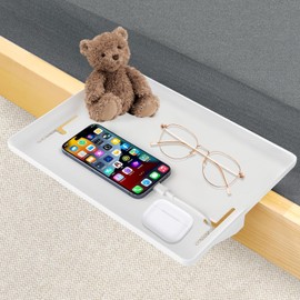 TUAKIMCE Hanging Bedside Table with Drawers, Bedside Table with Cup and Cable Holder for Beds and Bunk Beds, Children's Rooms and Bedrooms