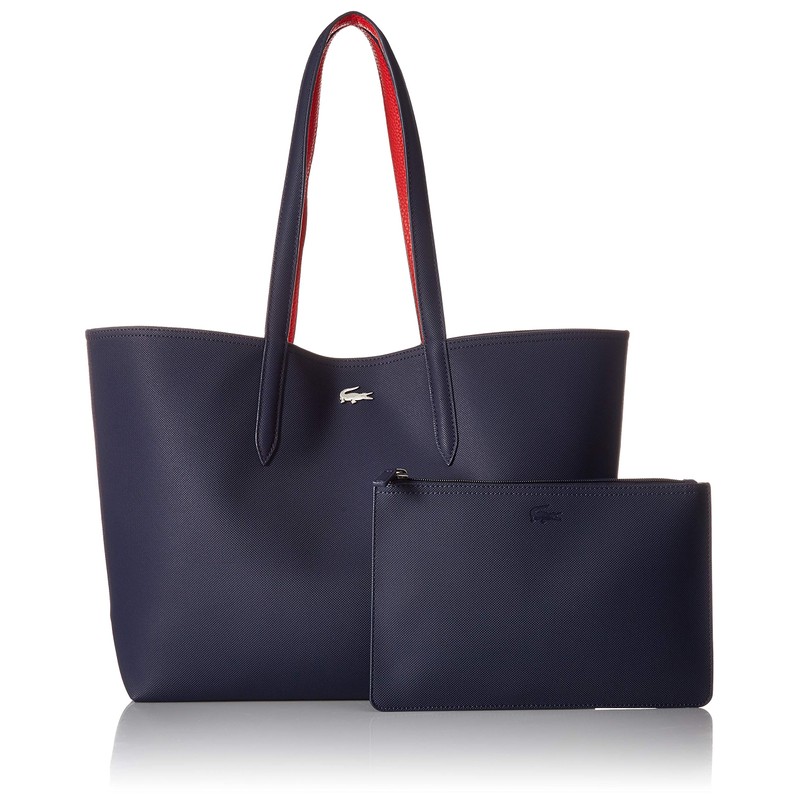 Lacoste Women's Anna Reversible Tote Bag, Violet/Red, One Size