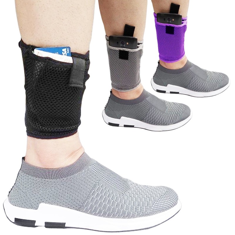 LTG PRO® Concealed Ankle Leg Mesh Wallet Travel Pouch Passport
