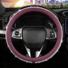 Purple Bling Diamond Steering Wheel Cover, Leather with Crystal Rhinestones,