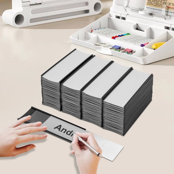 Unbranded 100 PCS Magnetic Label Holders Offices Data Card Holder
