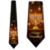 Three Rooker Menorah Ties Mens Jewish Necktie Hanukkah Tie for