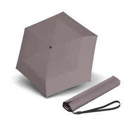 Knirps US.050 Ultra Light Slim Manual Open Close Rain Umbrella - Compact Umbrella For Backpack - Windproof Travel Rain Umbrella for Adults - 98cm Diameter Retractable Umbrella with Carrying Case, Mauve