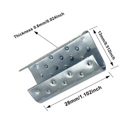 NVOYAJUAN Packaging Strapping Open Convex Seals for 1/2" Strap Width Polyester Strapping, Banding Strapping Clips Plastic Poly Strapping Metal Buckle(Pack of 100)