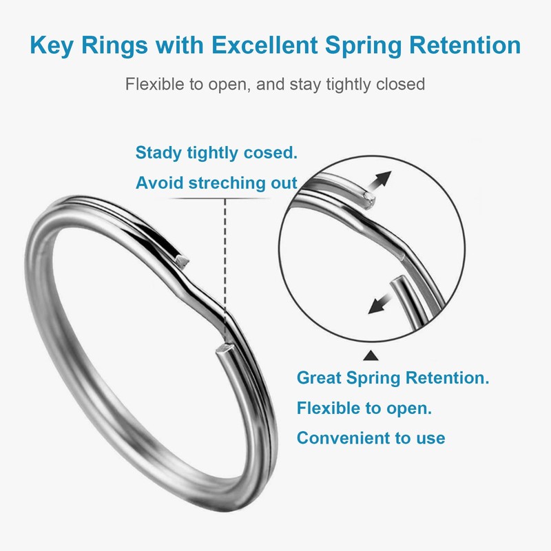 ASIRYVA 12 Pcs Key Ring Hoop, Key Rings Keyring Ringsfor
