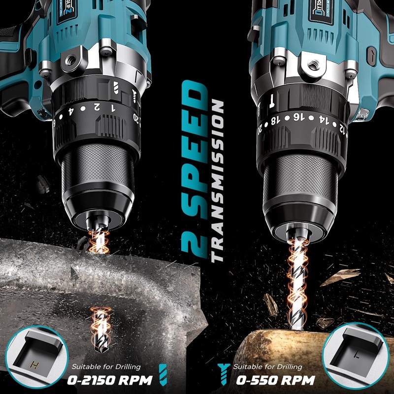 DIYtoolifz Cordless Power Drill Compatible with Makita 18v Battery: 3