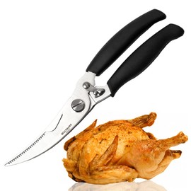 Westmark Poultry Set Made of Stainless Steel - 1 x Poultry Scissors, 1 x Roasting Juice Syringe & Kitchen Twine 60 m - Perfect for Catering or Home (Black / 3-Piece)