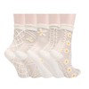 Benefeet Sox Womens White Lace Sheer Socks Thin Nylon Crystal