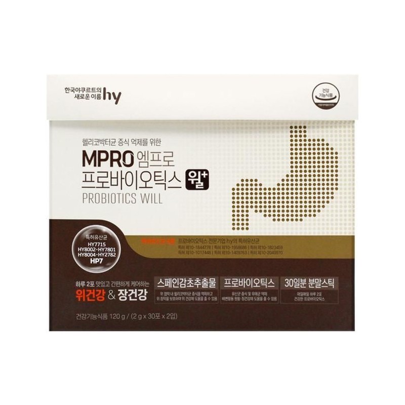 HY한국야쿠르트 엠프로 프로바이오틱스 윌 플러스 60포 HY Korean Yakult M-Pro