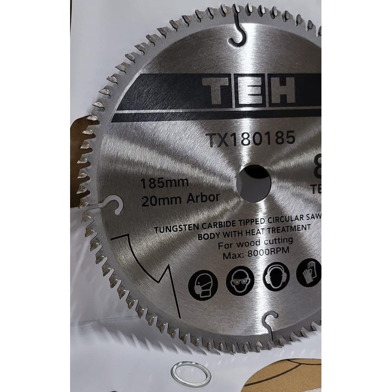 TCT Circular Saw Blade 185mm x 80T x 20mm Bore